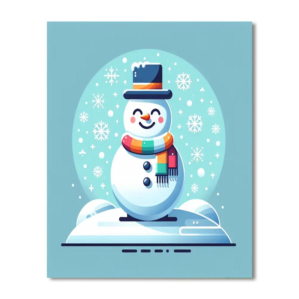 Frosty Snowman Number Painting