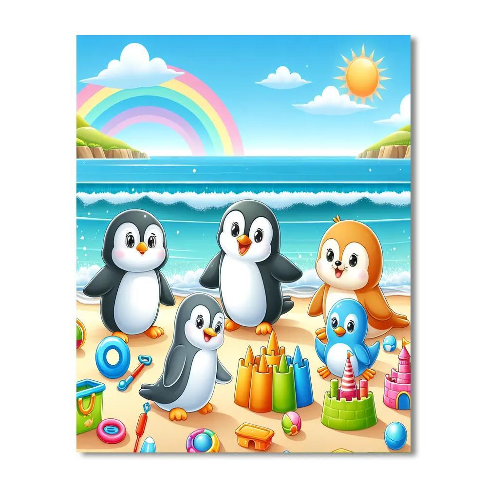 Fun At The Beach Party DIY Paint By Numbers