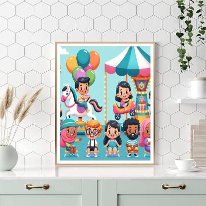 Exciting Carnival Celebration Numbered Painting Kits