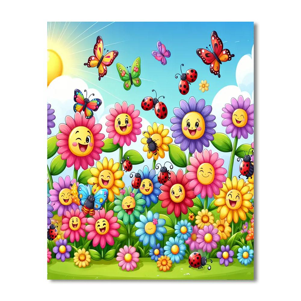 Joyful Garden Of Friends Numbered Painting Kits