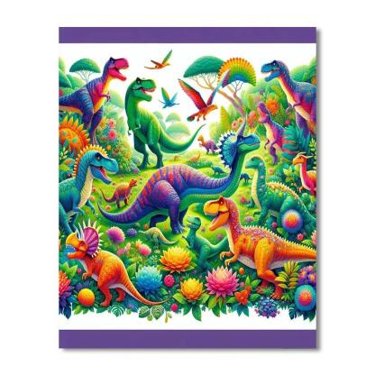 Whimsical Dino Friends Numbered Painting Kits