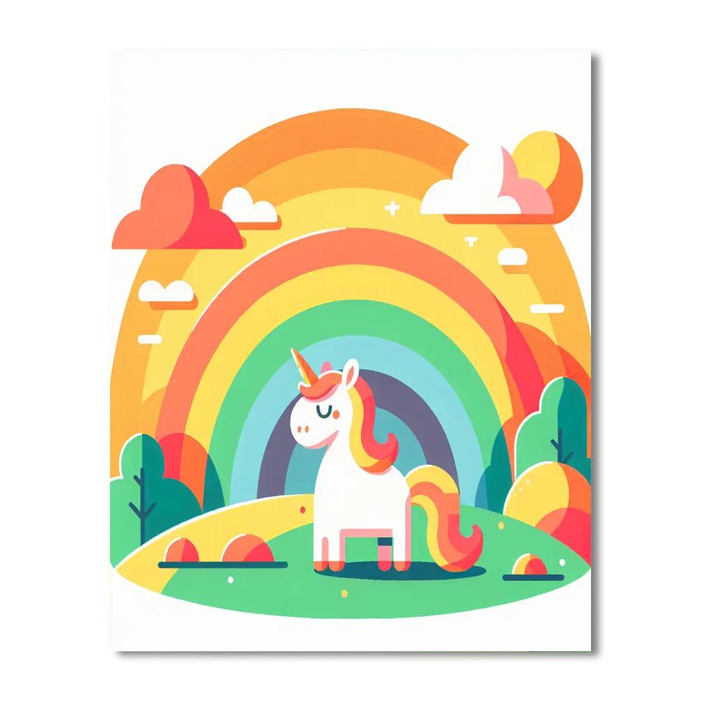 Rainbow Unicorn Utopia Painting Number Kit