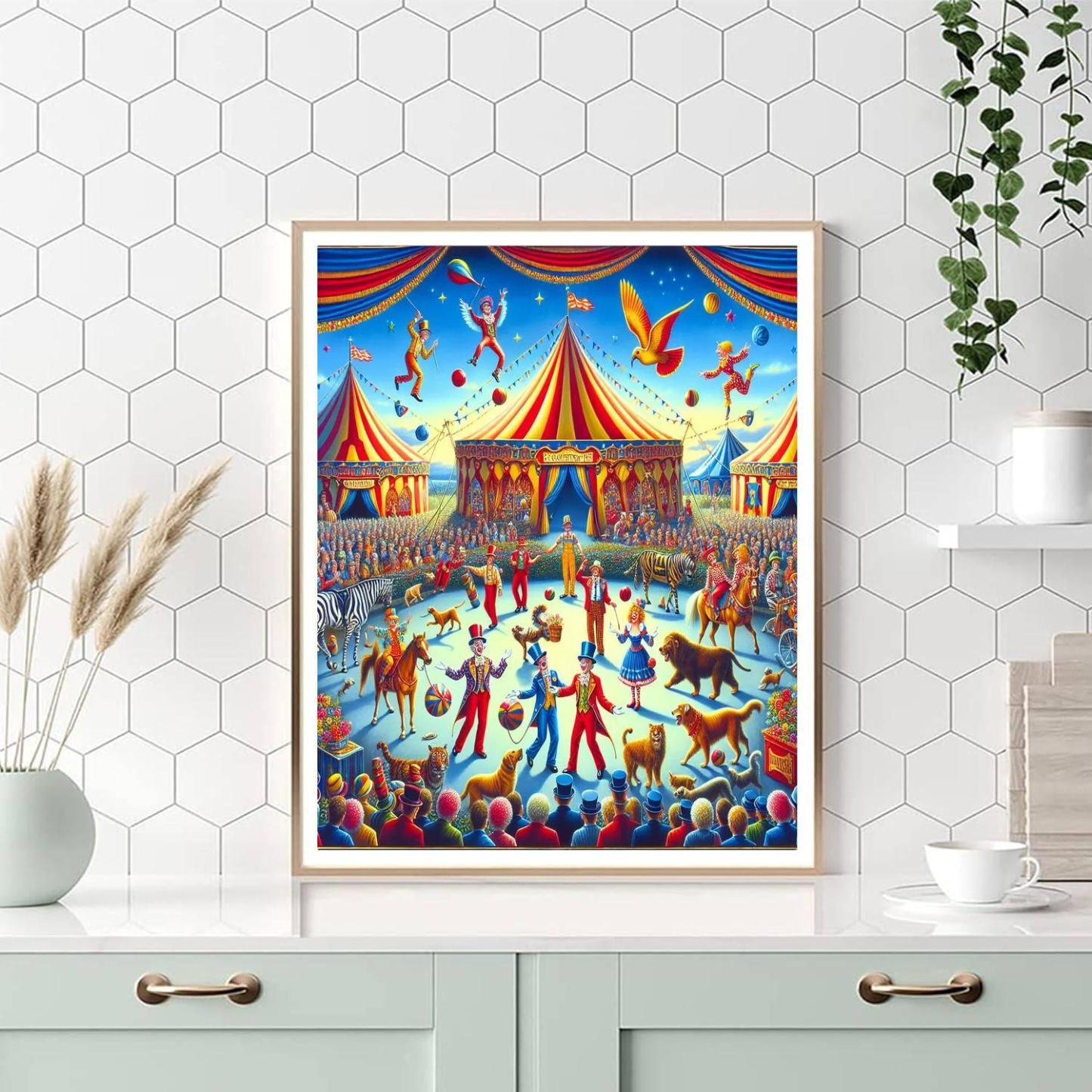 Cheerful Circus Fun Numbered Painting Kits