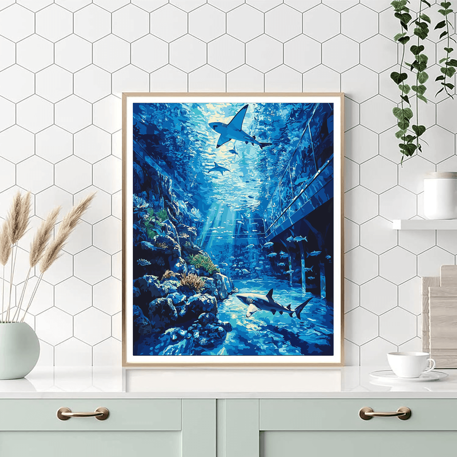 Lisbon Oceanarium - Lisbon, Portugal Numbered Painting Kits