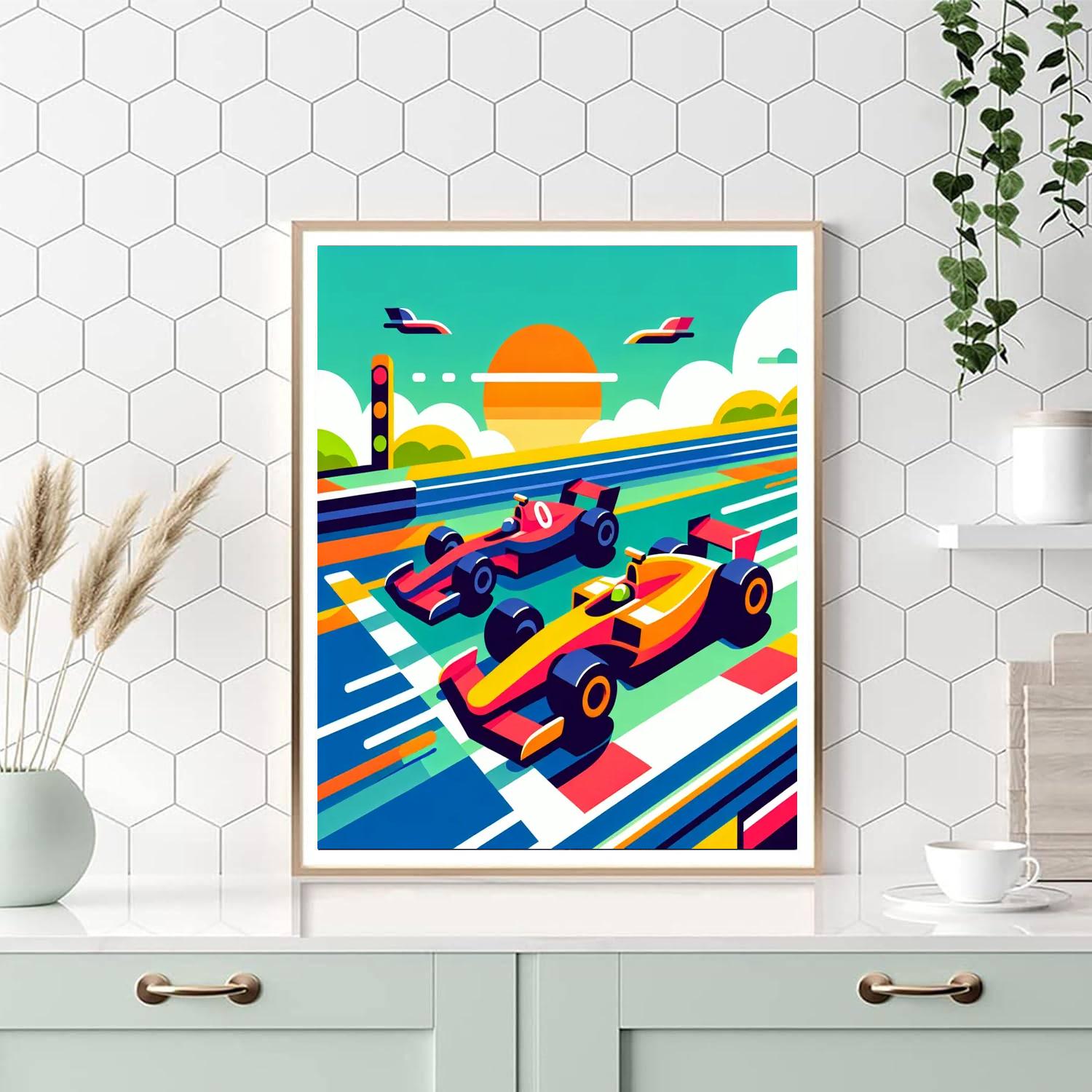 Racing Rivals DIY Paint By Numbers