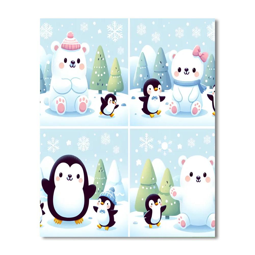 Huggable Polar Pals Paint By Numbers Art