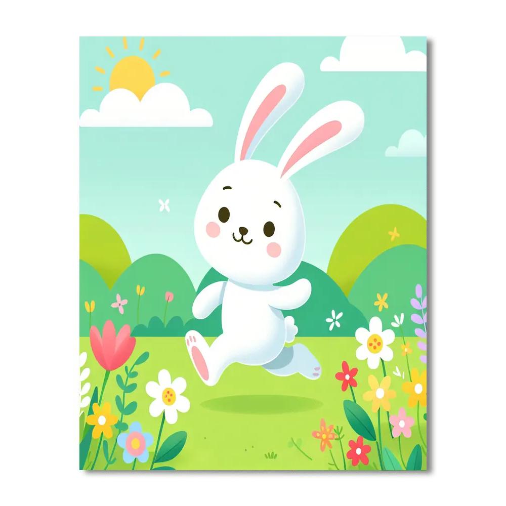 Playful Rabbit Paint By Number