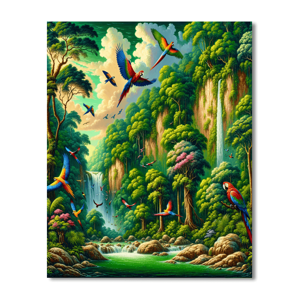 Exotic Rainforest Adventure Painting By Numbers Kit