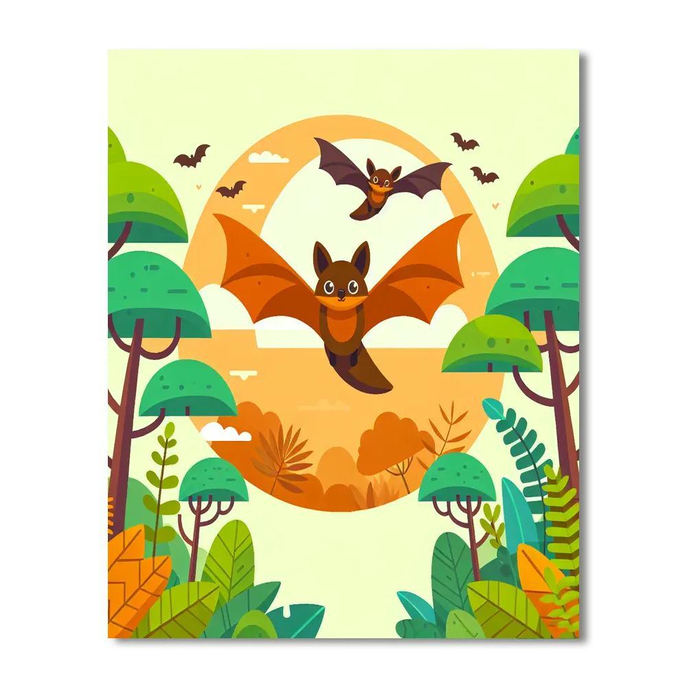 Flying Foxes Paint By Numbers Art