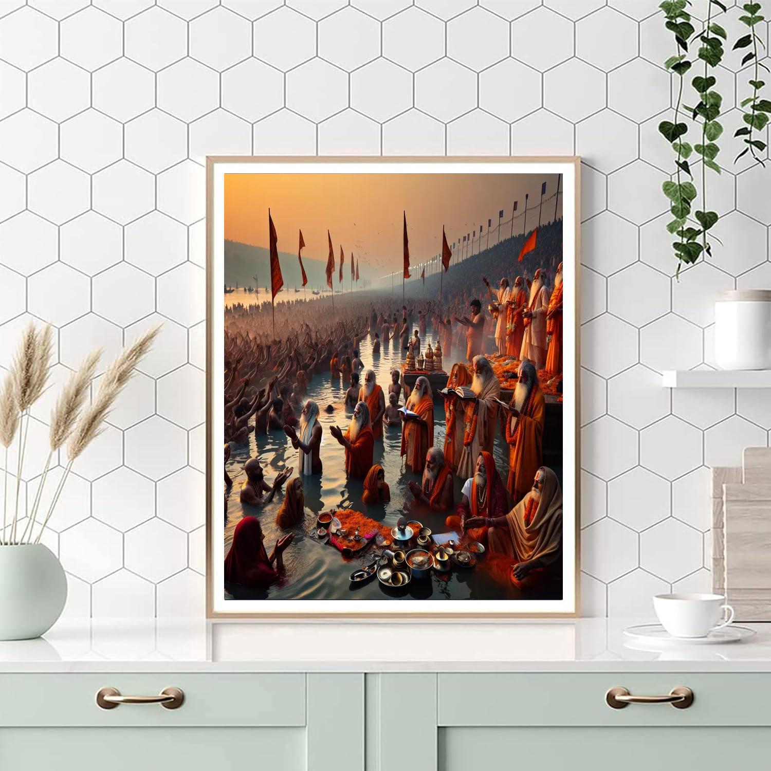 Kumbh Mela - Prayagraj Number Painting