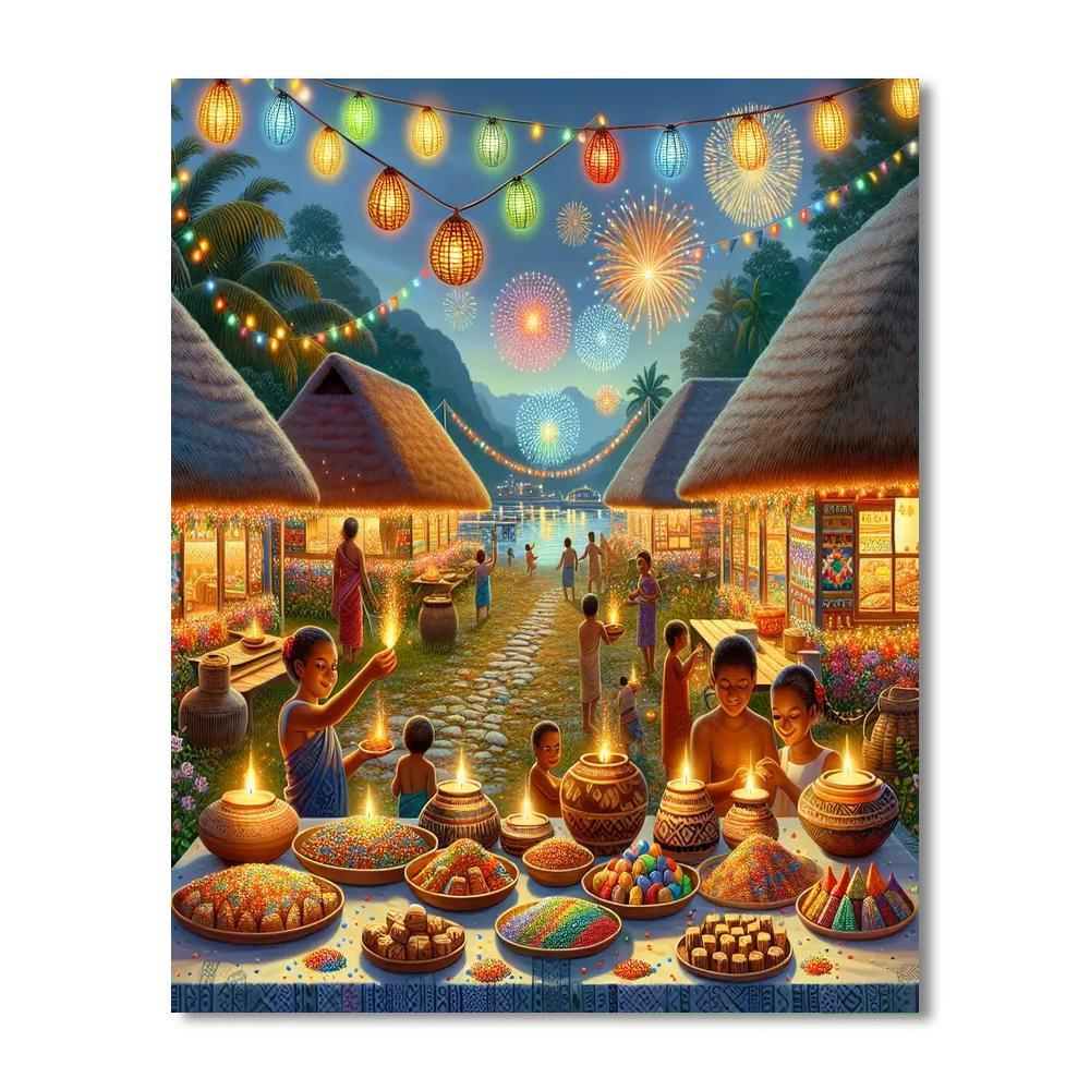 Diwali Lights Festival - Fiji Paint By Number