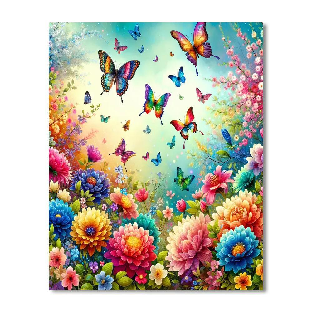 Colorful Garden Adventure Paint By Numbers Kits