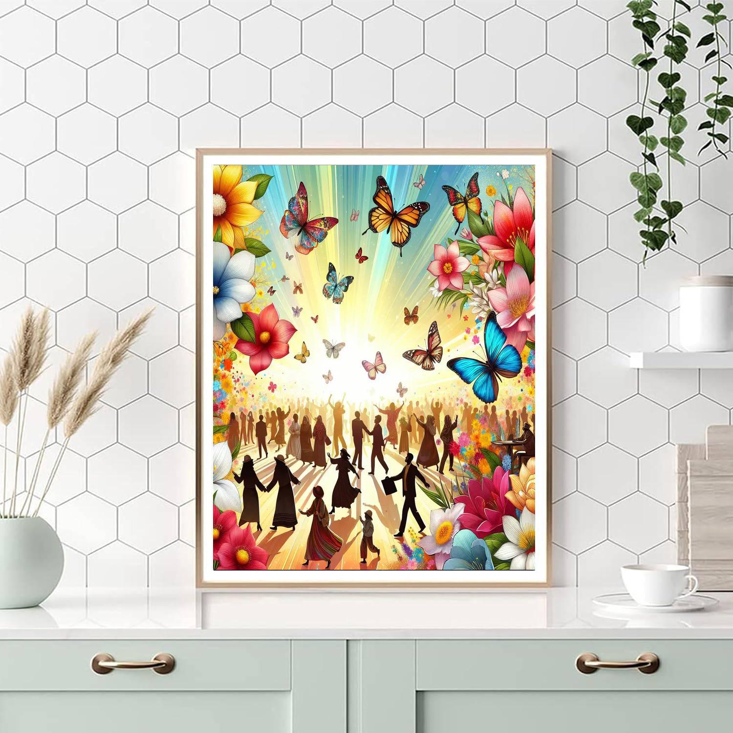 Joyful Spring Blossom Festival Painting By Numbers Kit
