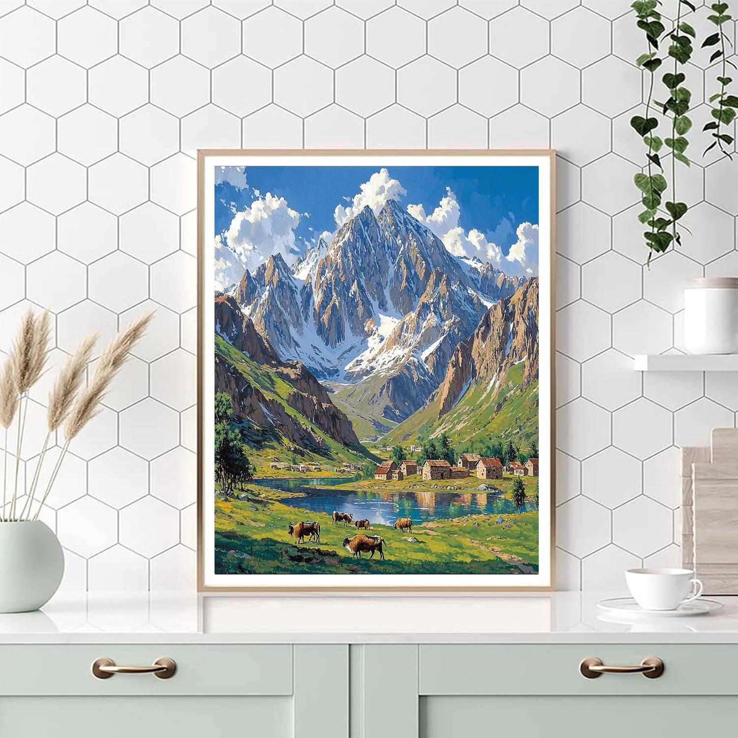 Pamir Mountains - Tajikistan Numbered Painting Kits