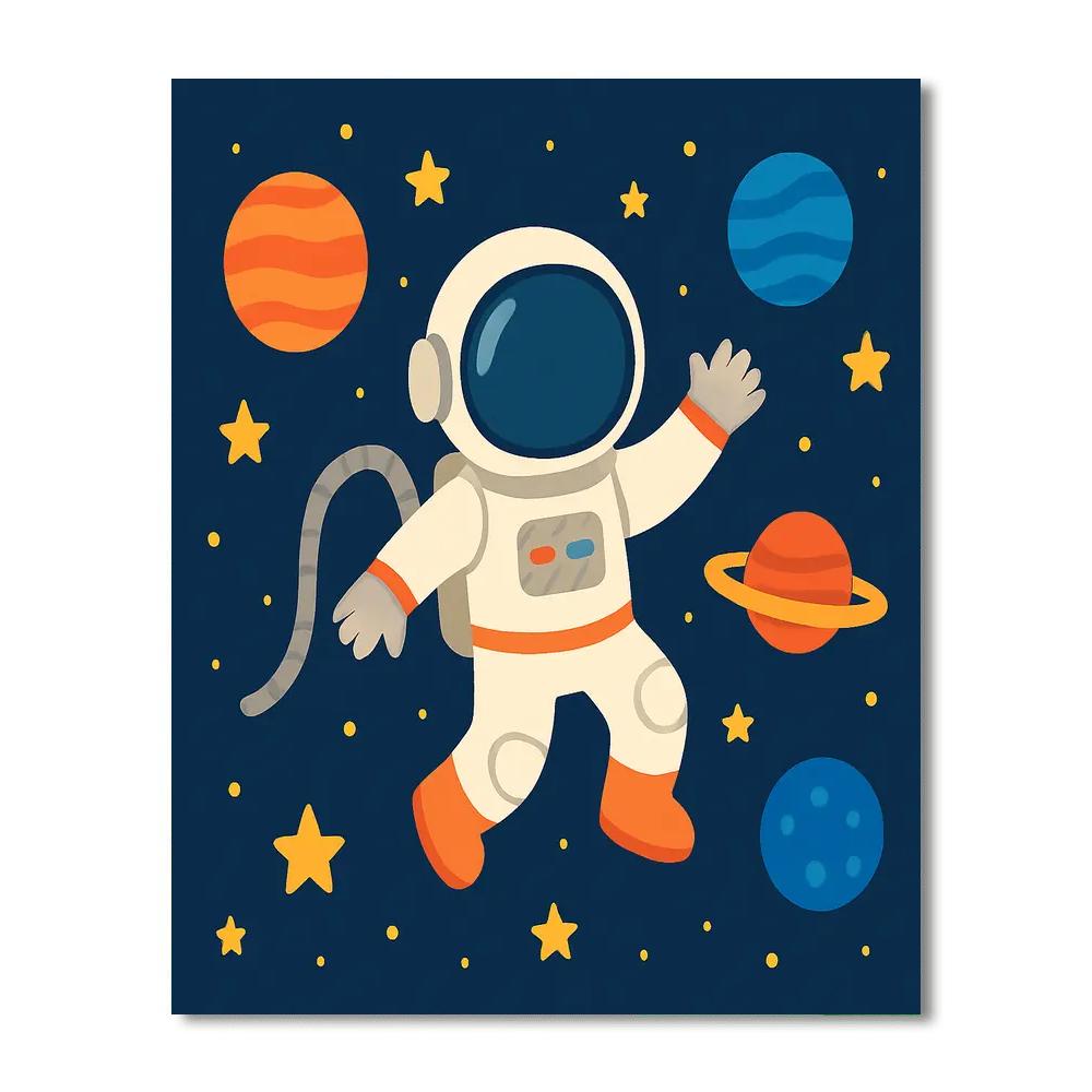 Astronaut's Galactic Mission Paint By Numbers Kits