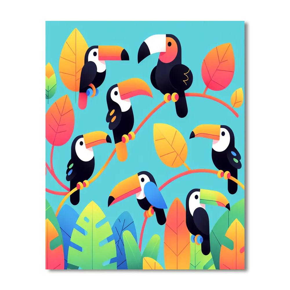 Tropical Toucan Talk Paint By Numbers