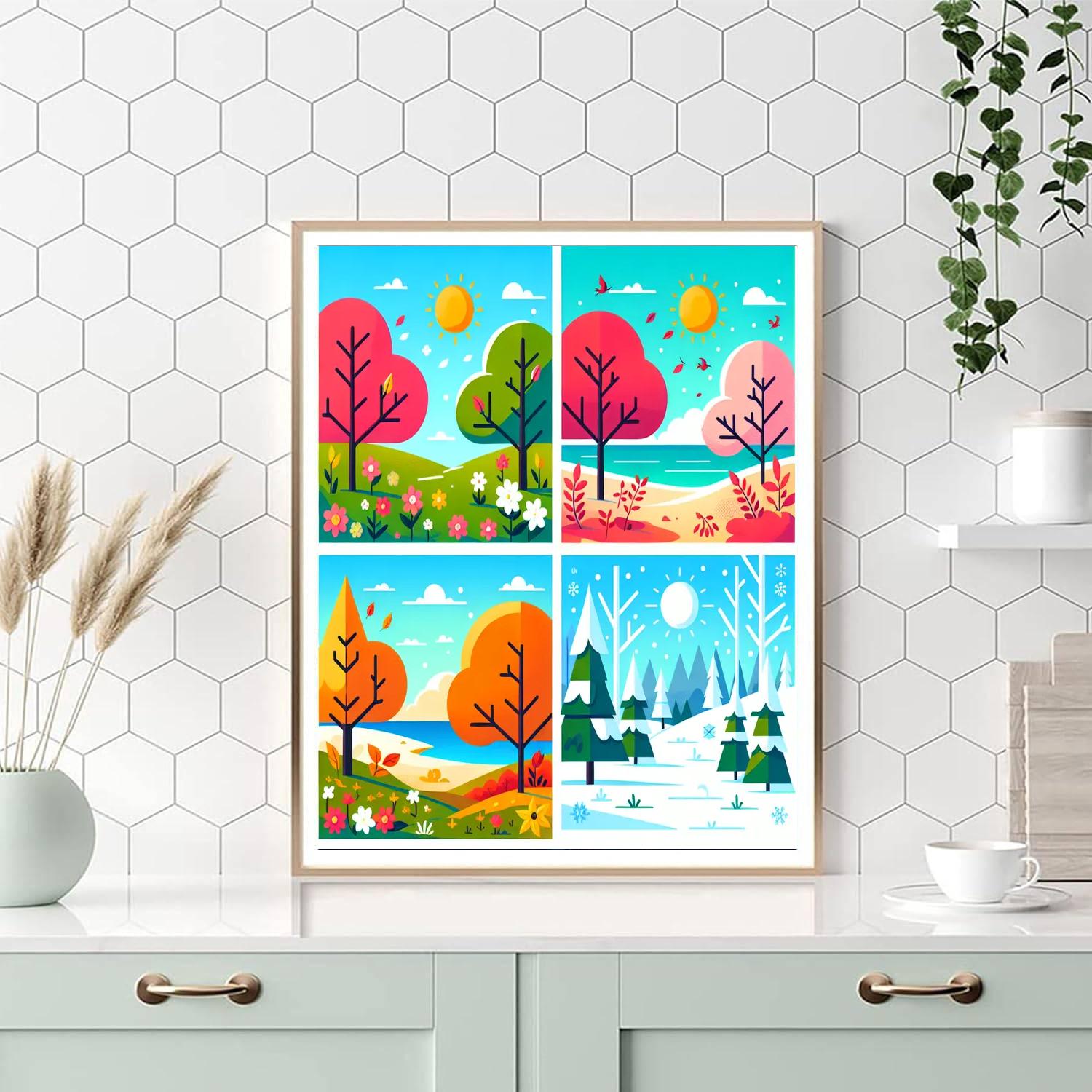 Seasons Of Color Painting Number Kit