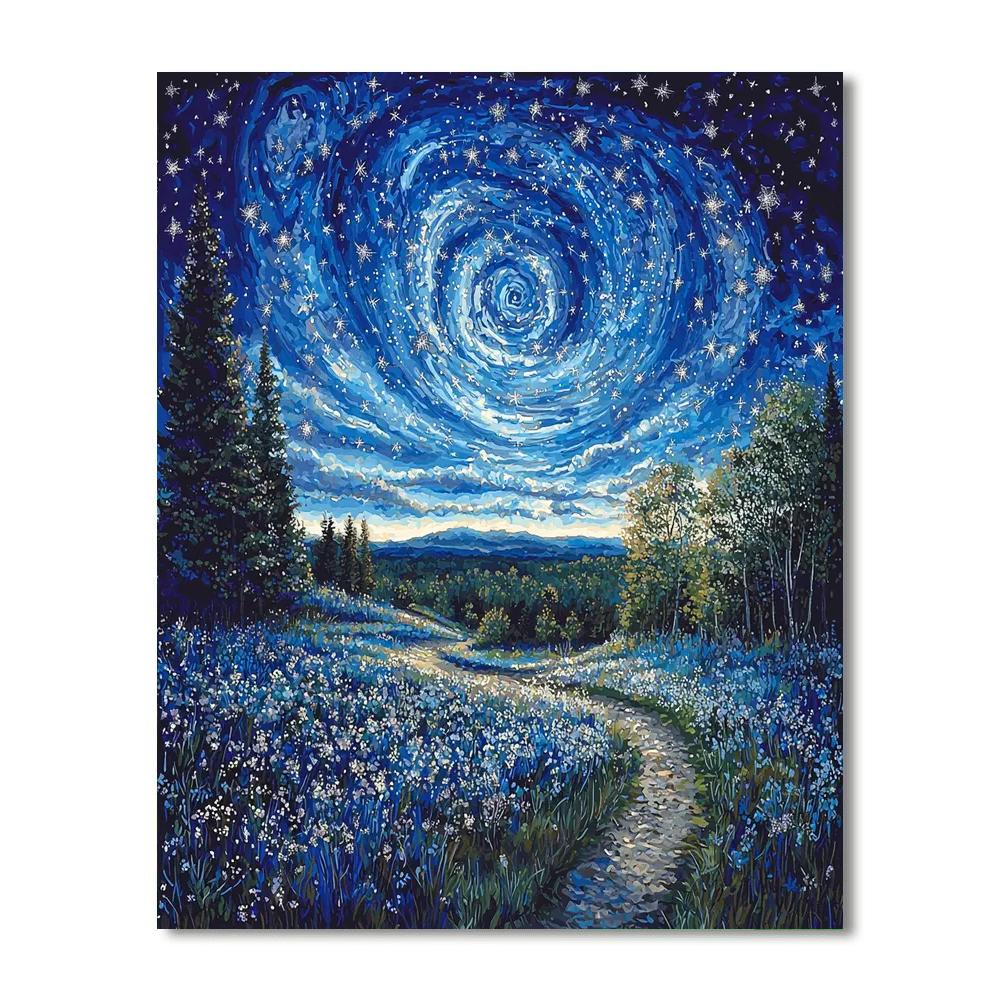 Utagawa Hiroshige Inspired Celestial Harmony Of Stars  Painting By Numbers Kit