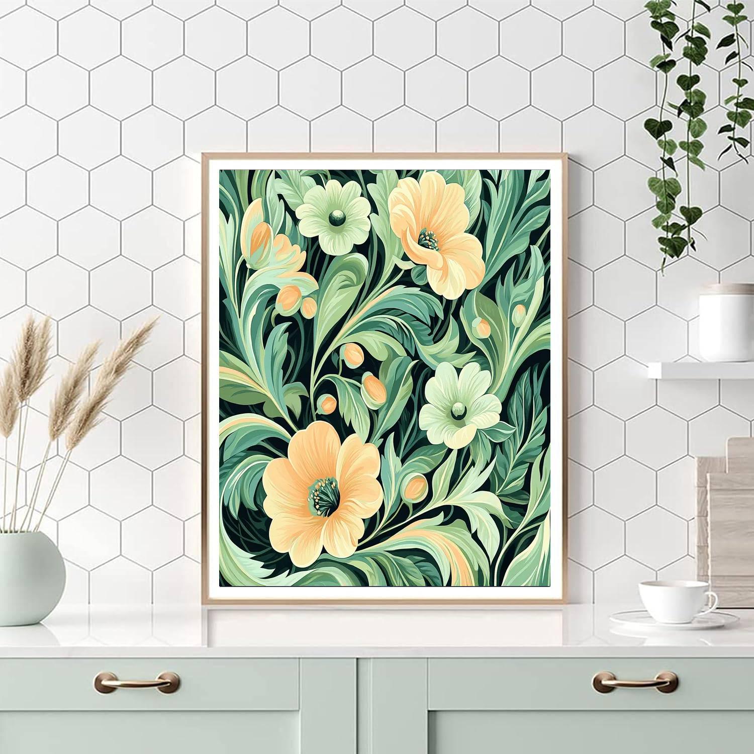 Alphonse Mucha Inspired Enchanted Petals  Paint By Numbers Kits