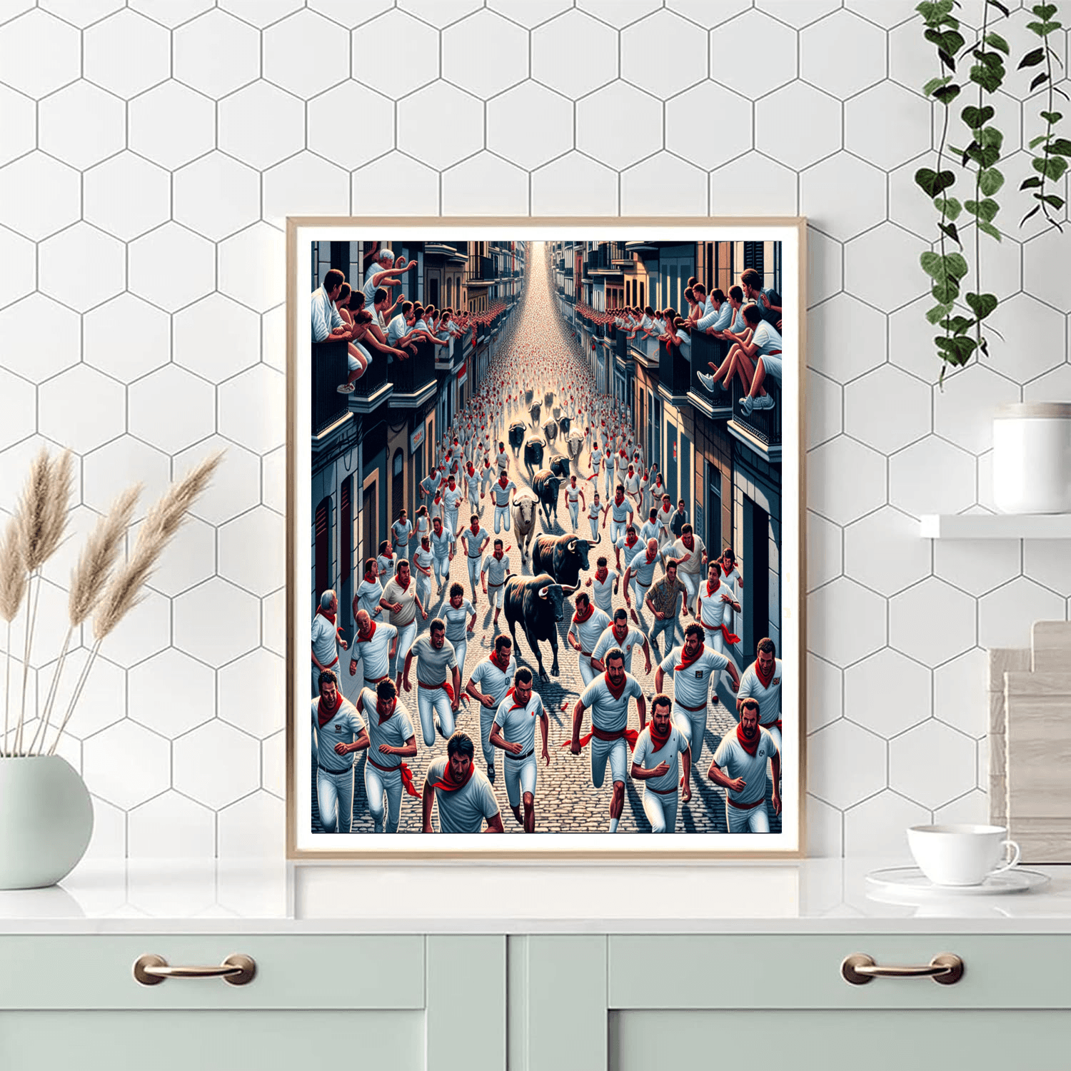 San Fermín Running Of The Bulls - Spain Number Painting