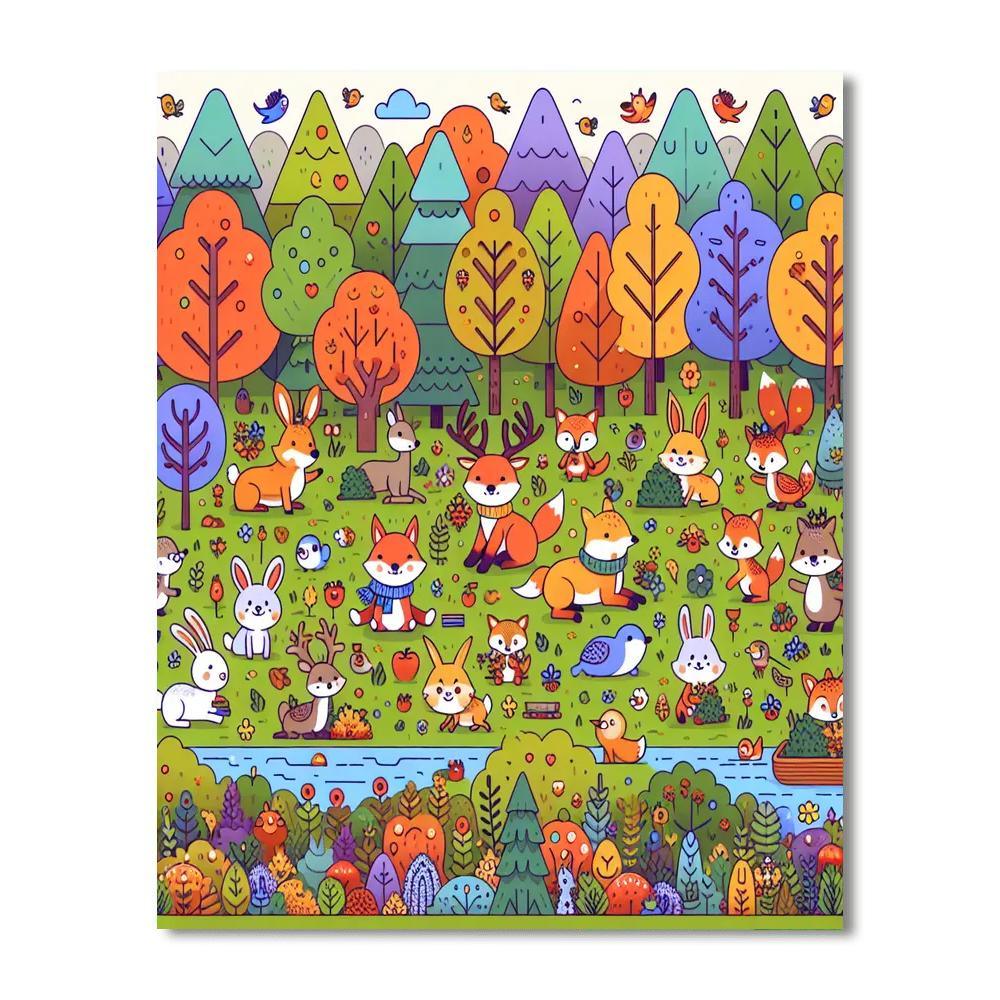 Wondrous Forest Festival Numbered Painting Kits