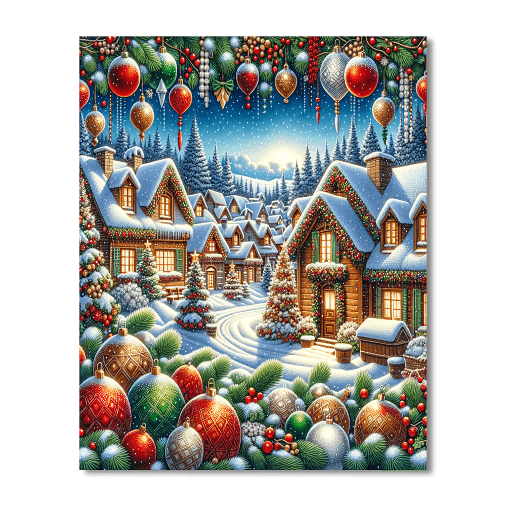 Charming Village Christmas DIY Paint By Numbers