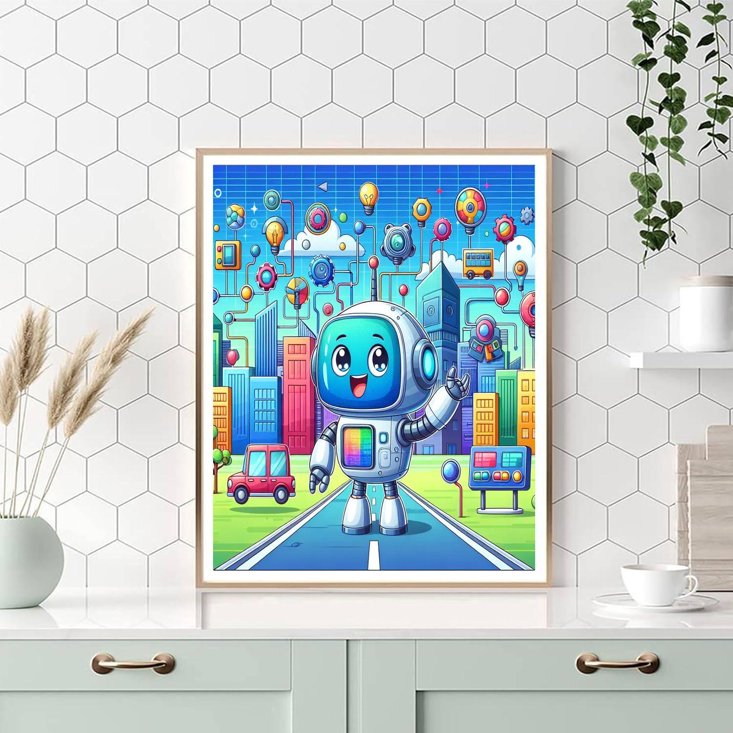 Robot Adventure World Paint By Numbers Kits