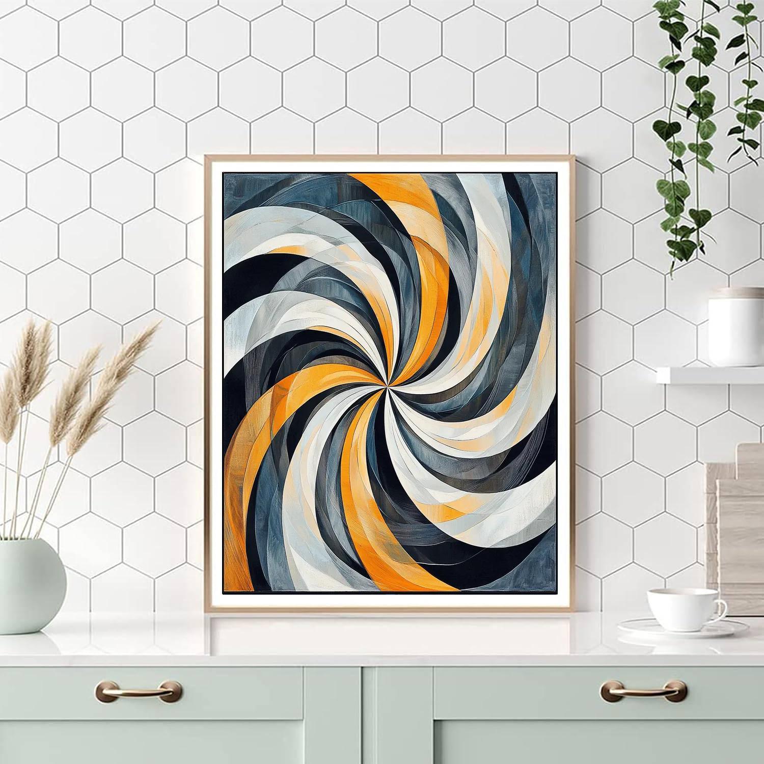 M.C. Escher Inspired Optical Rhythms  Number Painting