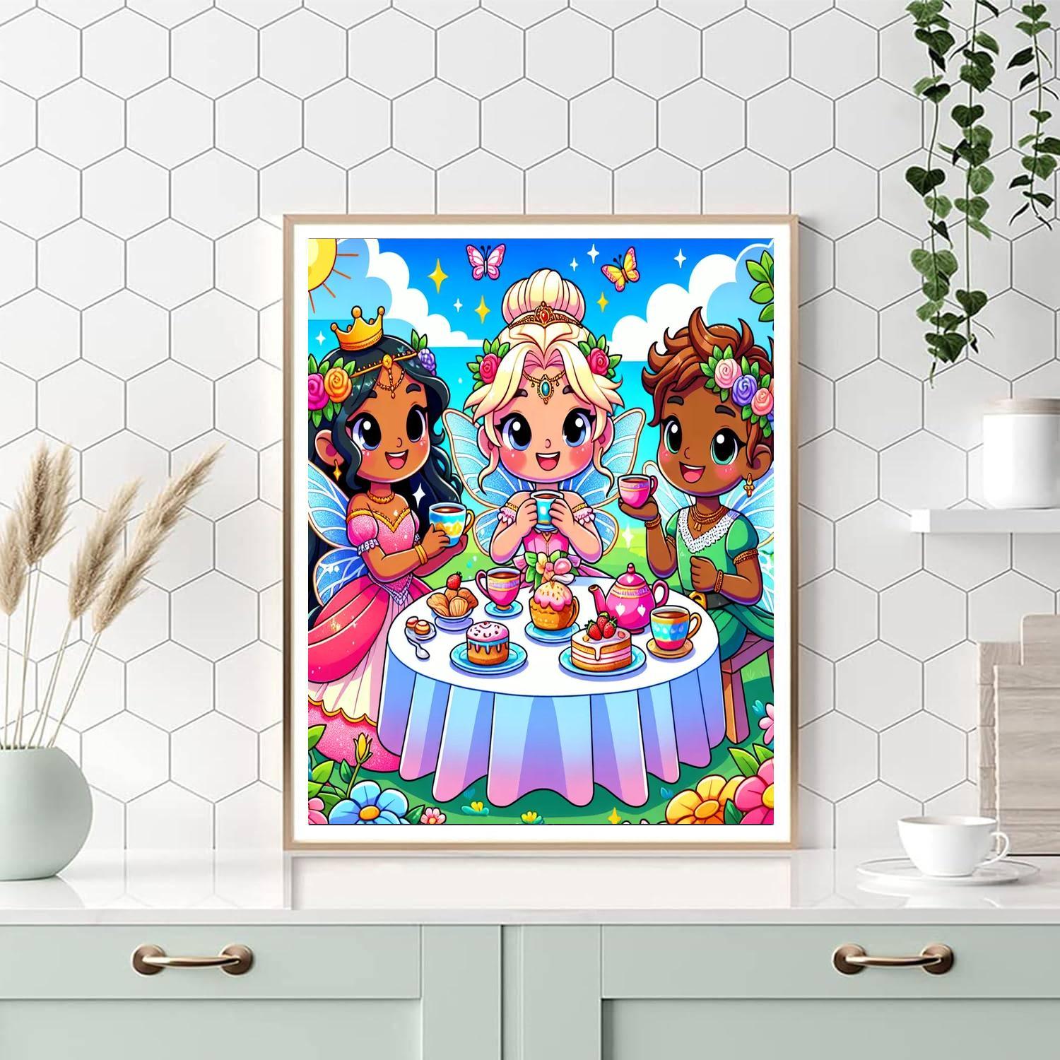 Magical Fairy Tea Party Painting By Numbers Kit