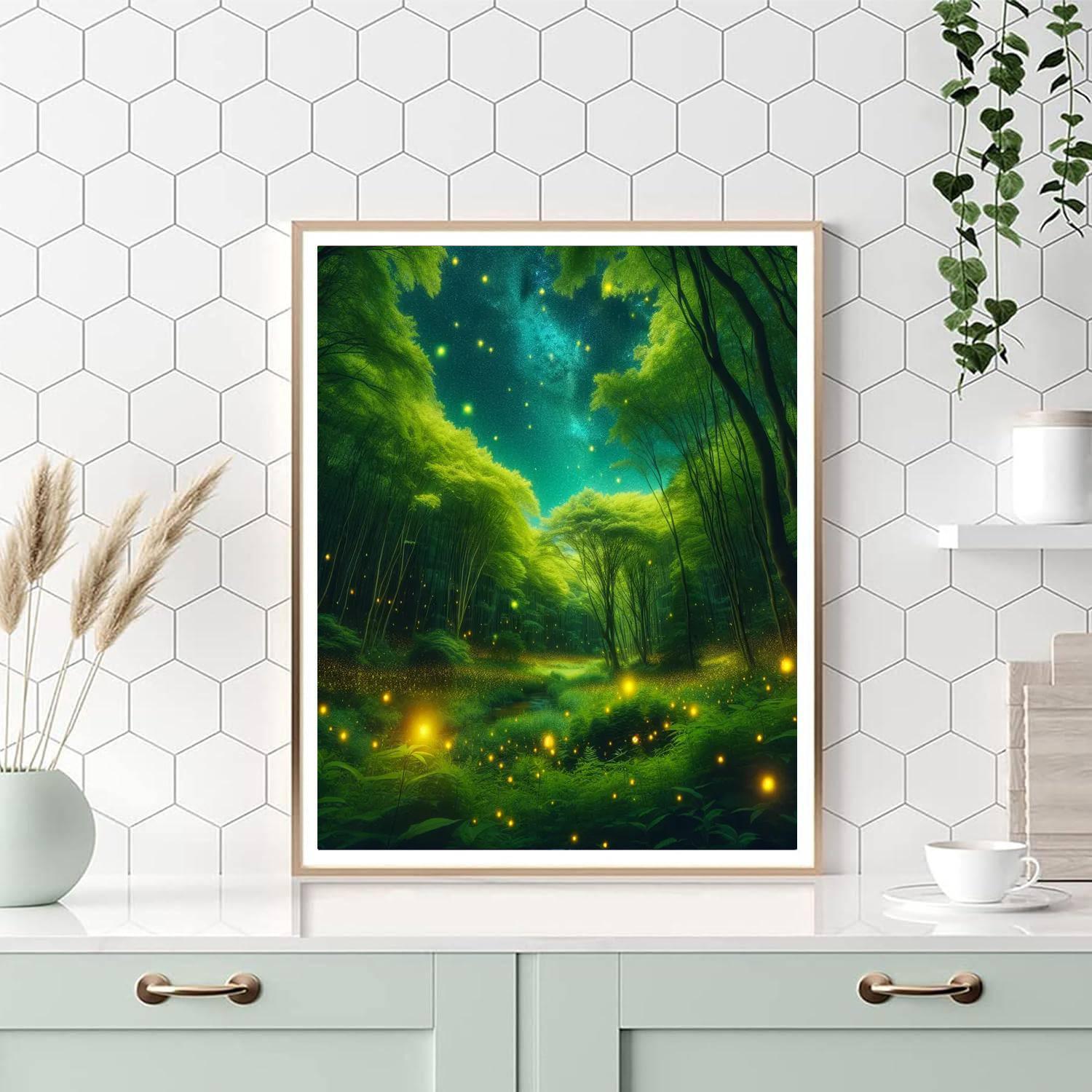 Magical Starry Forest Paint By Numbers