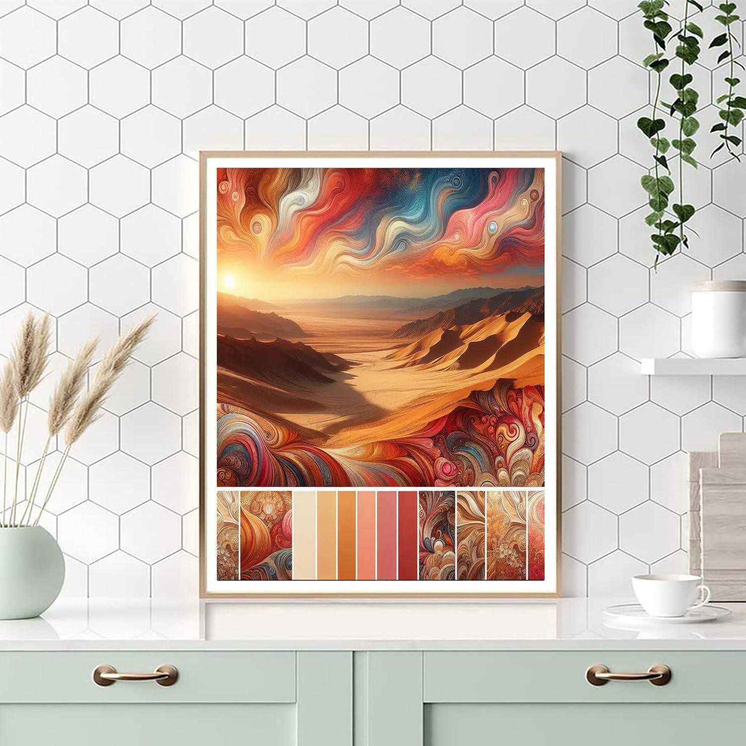 Bohemian Desert Sunset Painting By Numbers Kit