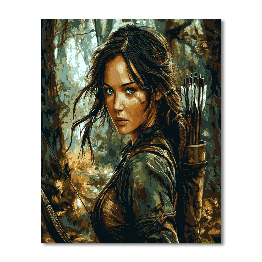 Jennifer Lawrence: The Fearless Flame Of Katniss Everdeen Paint By Numbers Kits