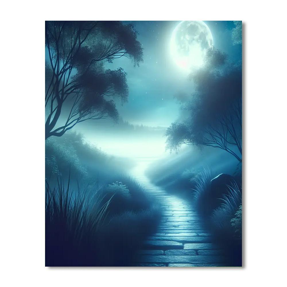 Quiet Moonlit Path Paint By Numbers