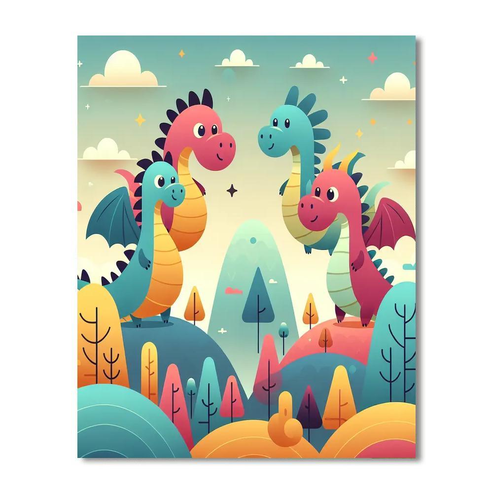 Legendary Dragons Paint By Numbers Art