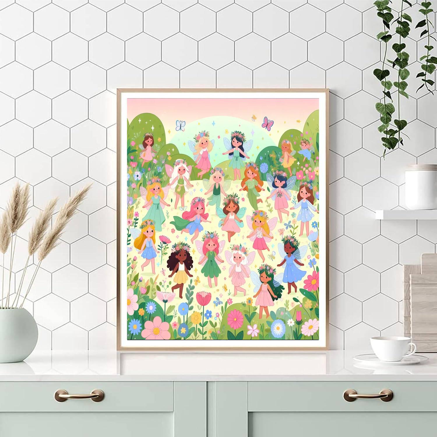 Flower Fairy Festival Paint By Numbers Art