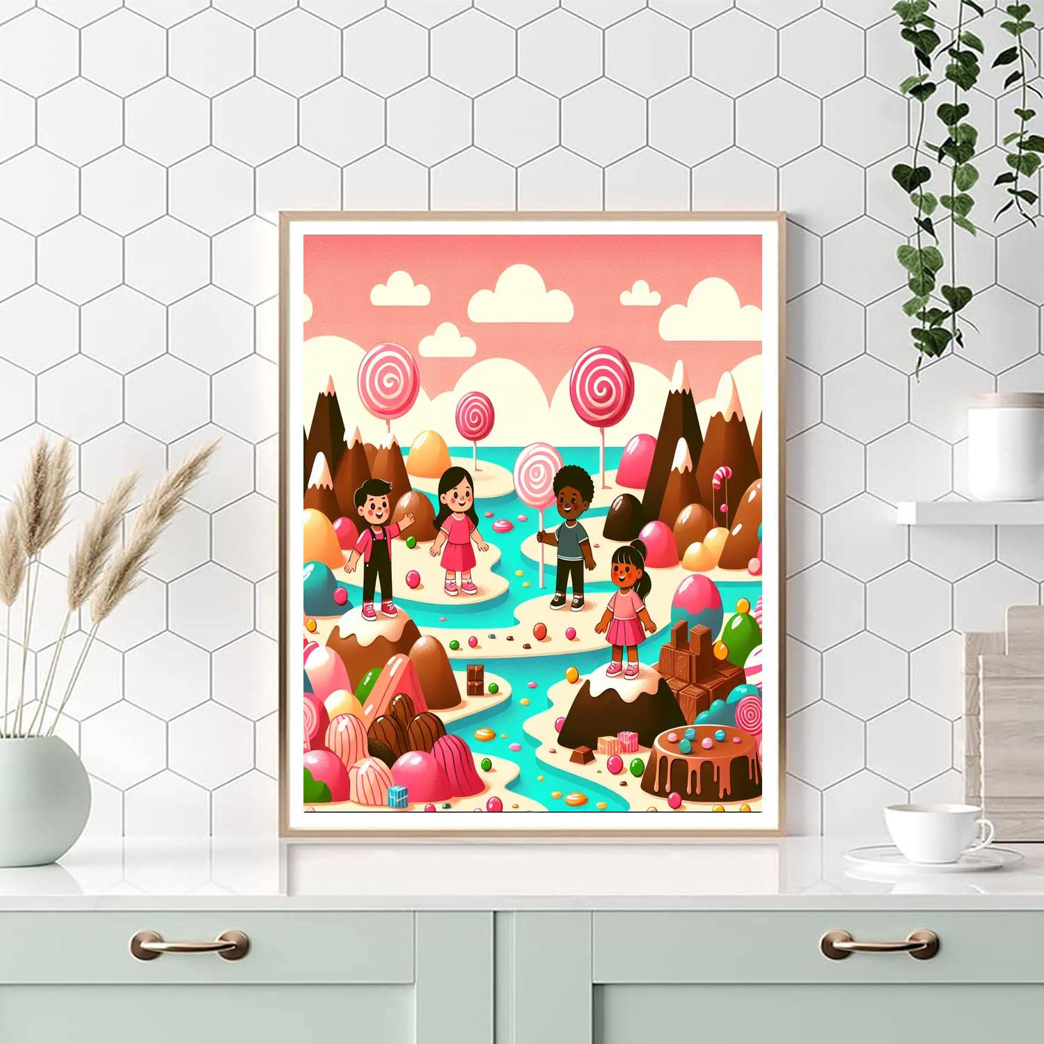 Adventure On Candy Planet Paint By Number