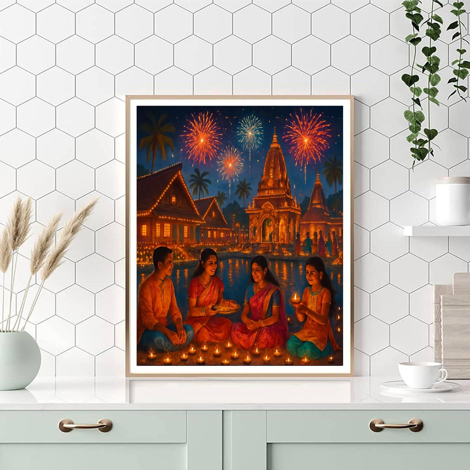 Diwali - Fiji Painting Number Kit