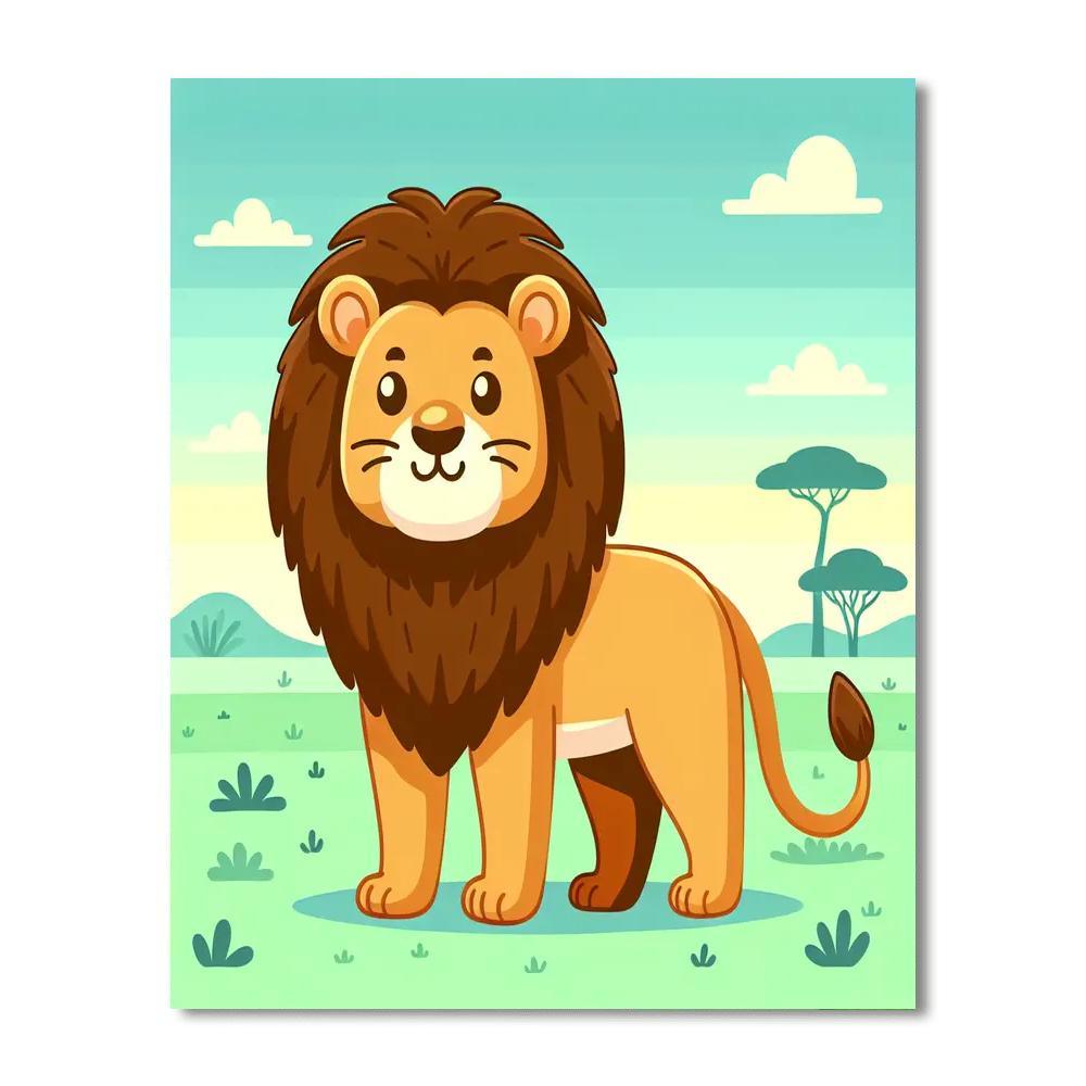 Safari Adventure Lion Roar Painting Number Kit