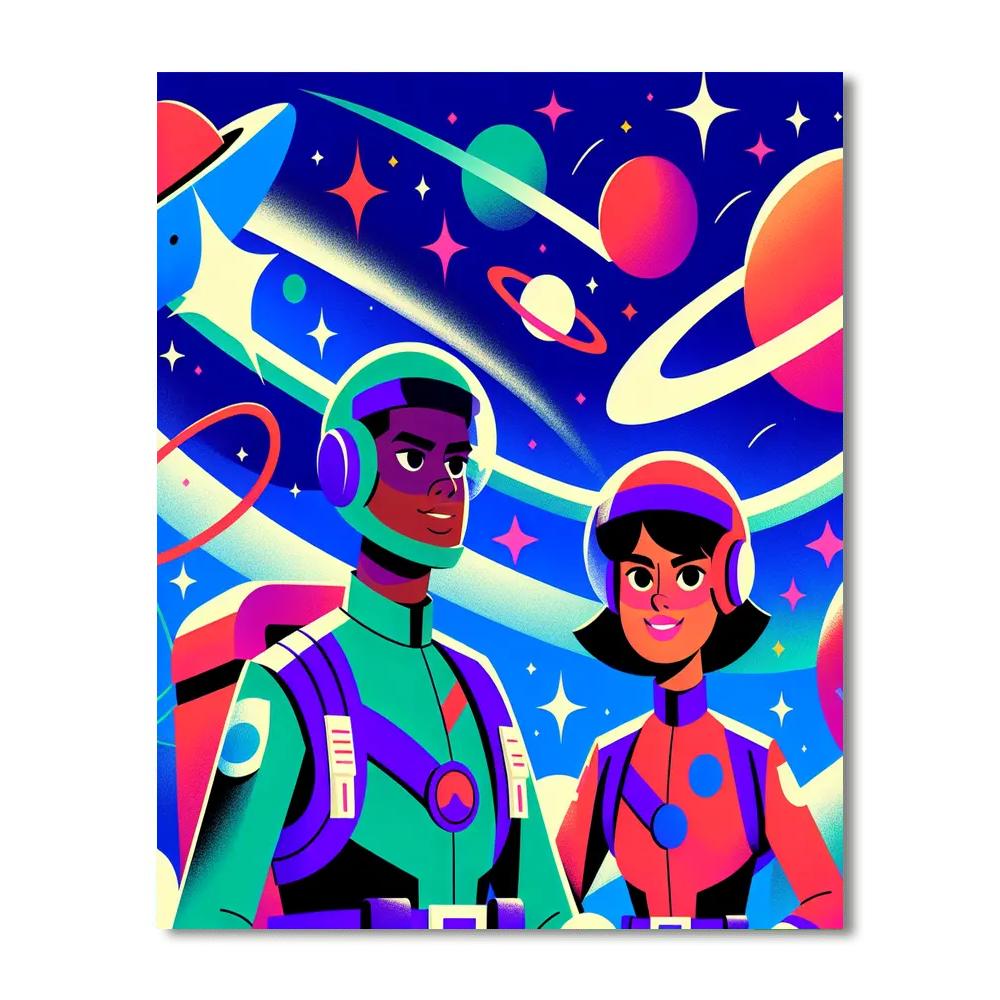 Space Rangers' Cosmic Patrol Painting Number Kit