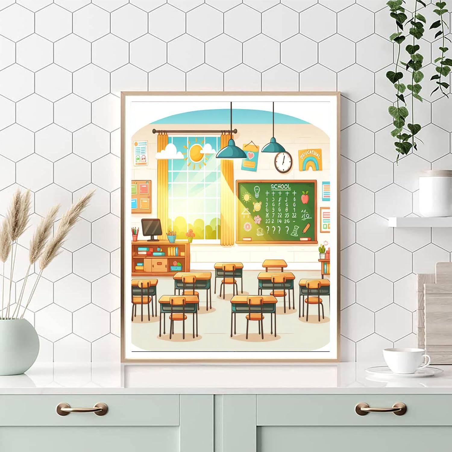 Cheerful School Day Paint By Color