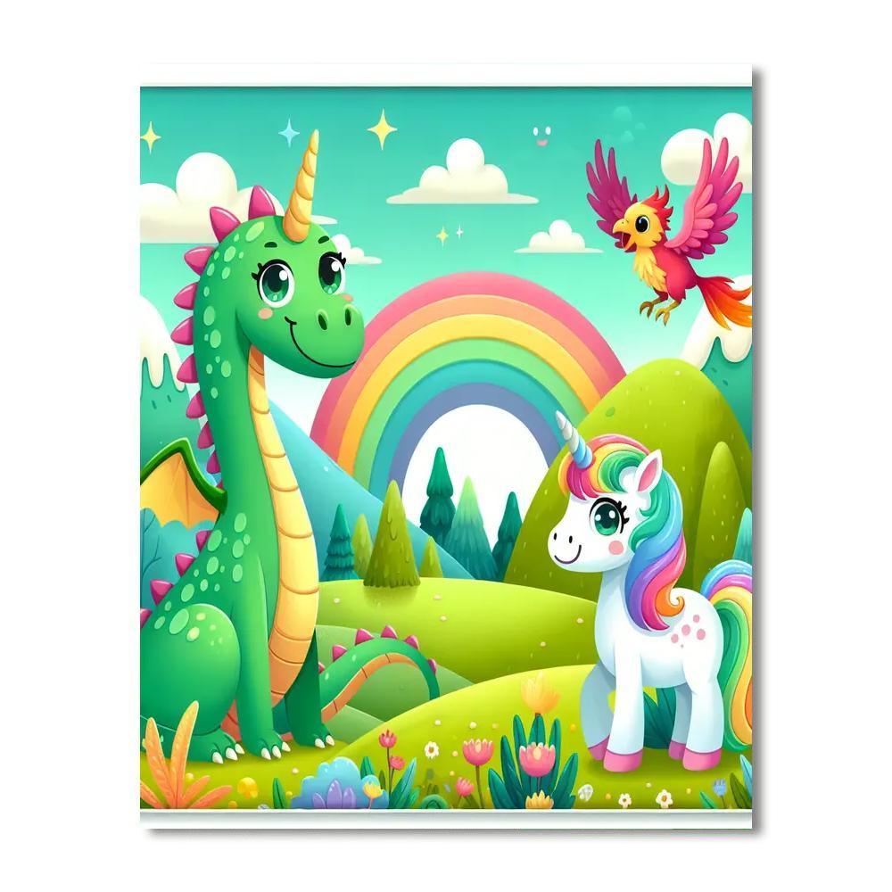 Mythical Creatures Academy Number Painting