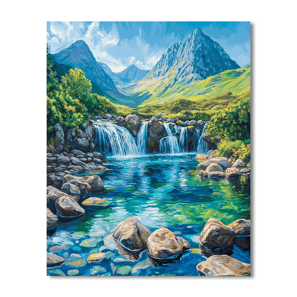 Isle Of Skye Fairy Pools - Scotland Numbered Painting Kits