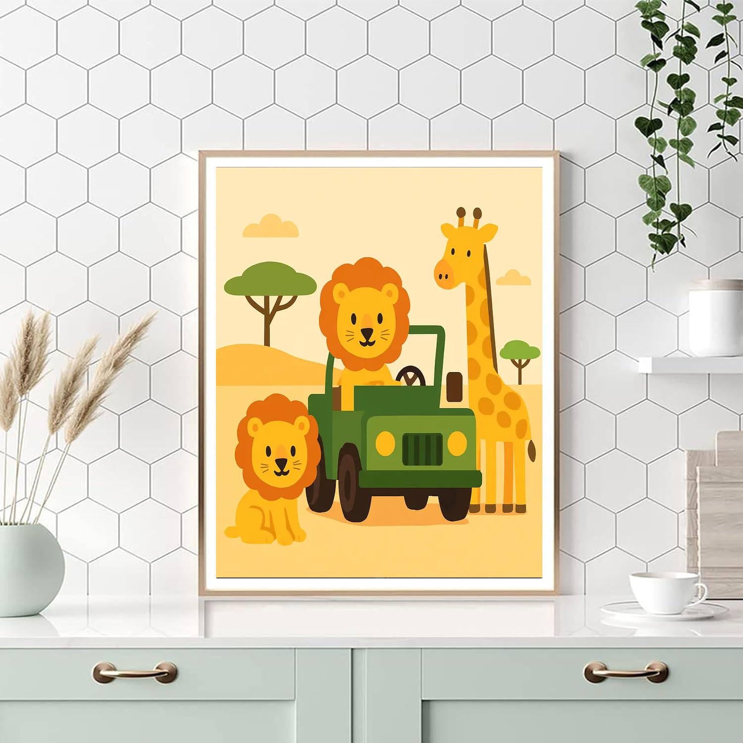 Adventurous Safari Ride Number Painting