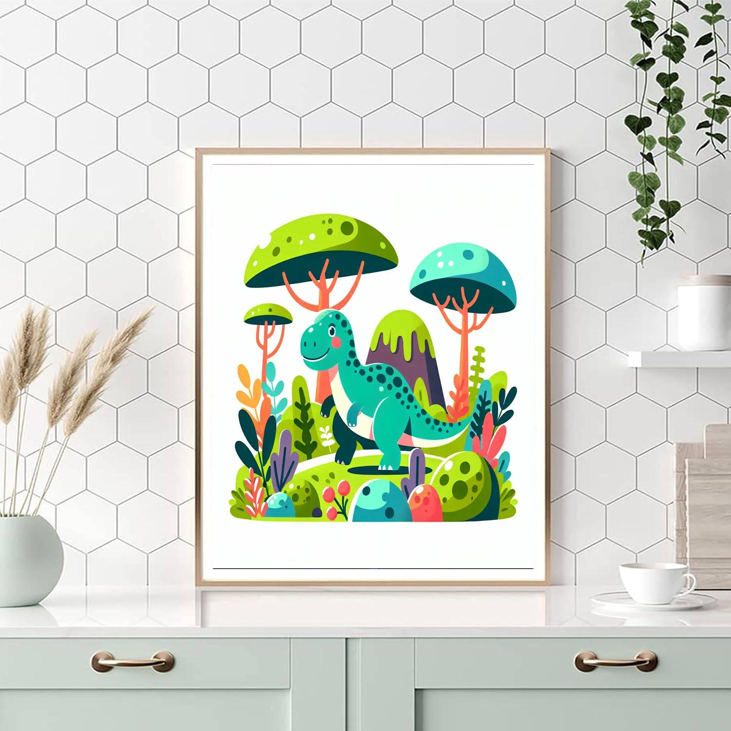 Dinosaurs' Dream DIY Paint By Numbers