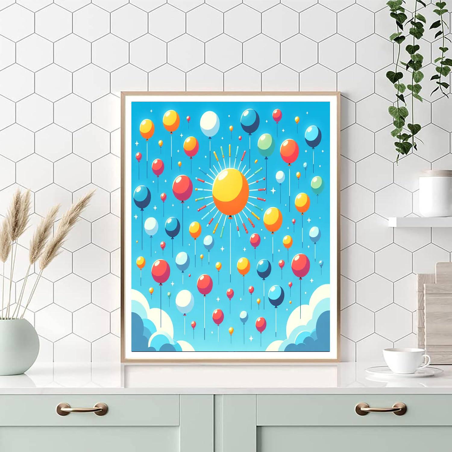 Bouncing Balloon Adventure DIY Paint By Numbers