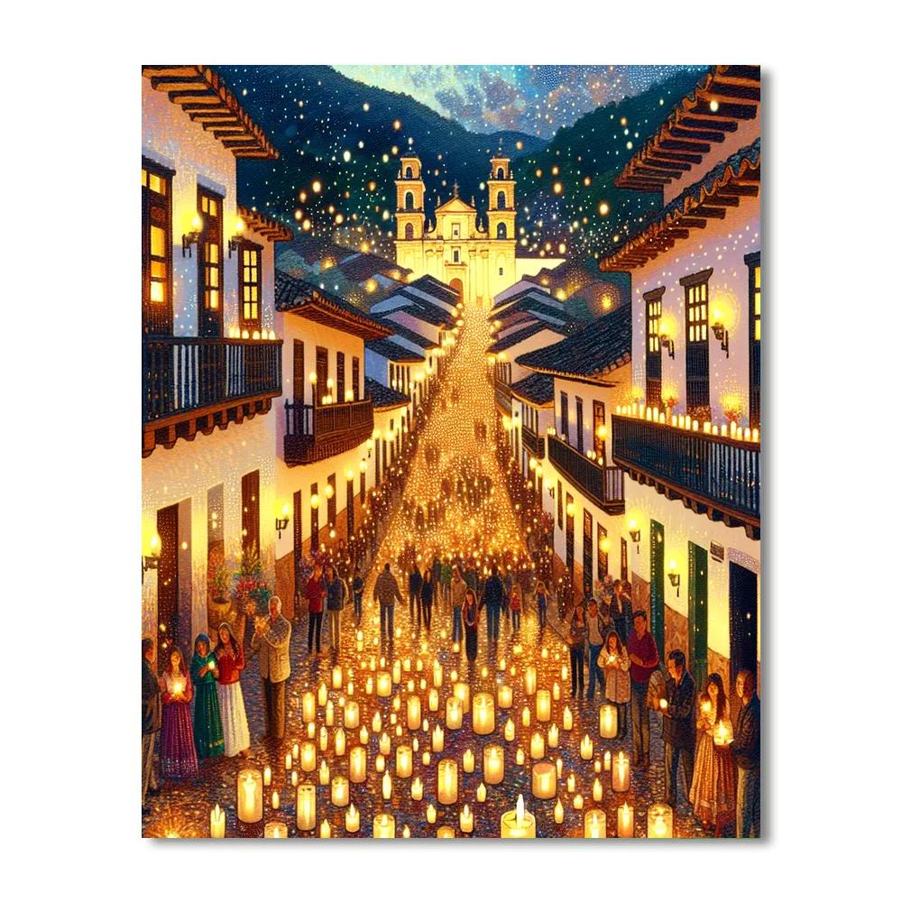 Noche De Las Velas Number Painting