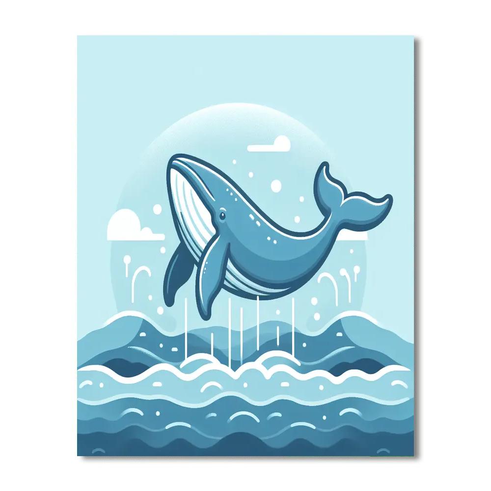 Whale's Oceanic Ballet Painting By Numbers Kit