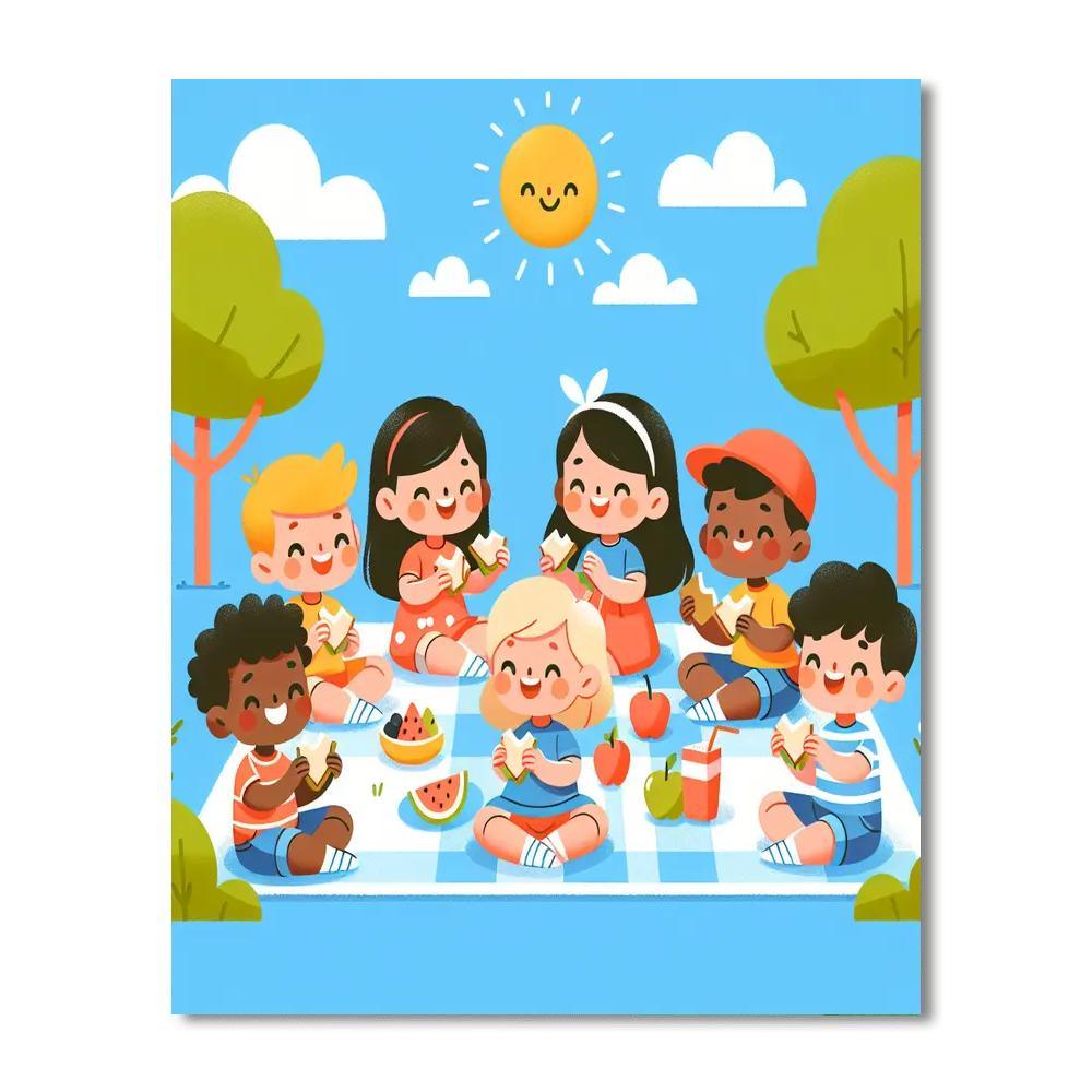 Joyful Picnic Time Paint By Numbers Kits