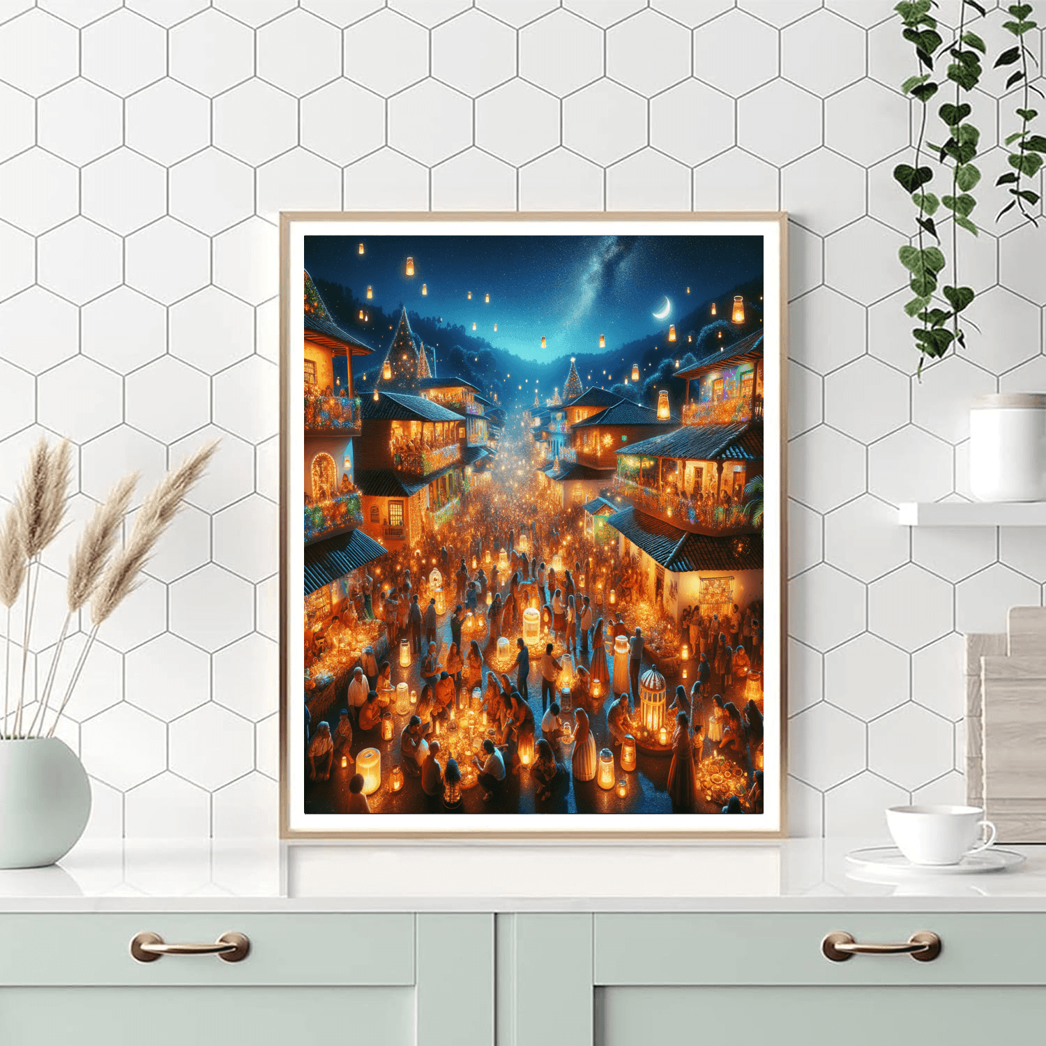 Noche De Las Velitas - Colombia Numbered Painting Kits