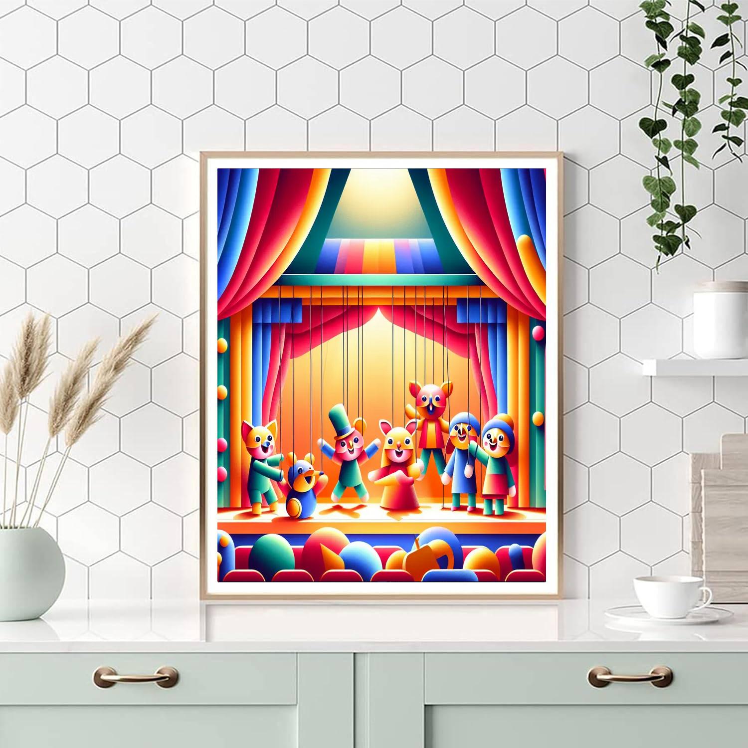 Puppet Show Spectacle Painting By Numbers Kit